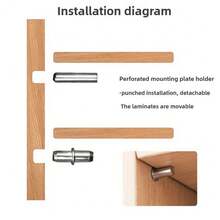 20pcs Metal Shelf Brackets Set - Metal Shelf Brackets, Perforated Shelf Pins, Home Improvement Hardware, Shelf Clips And Wood Shelf Pins