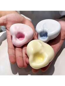 1pc Super Fun Stress Relief Soft Mochi Ball, Elastic Mochi Sphere, Slowly Press To Bounce Back And Change Color, Handmade Mochi Ball, Novelty Toy, Suitable For Classroom Rewards, Office Entertainment, Birthdays, Holiday Parties, Perfect Gift For Thanksgiving, Easter, Halloween, Christmas - Multi Color Random - View 3