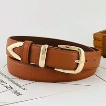 Women's Casual Business Retro Versatile Pin Buckle Belt - Black - View 8