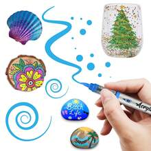 Bộ bút vẽ acrylic chuyên nghiệp, bút vẽ acrylic đầu cọ, thích hợp cho đá, gốm sứ, gỗ, vải bố, thủy tinh, đá tự nhiên, vải, làm thiệp, DIY và đồ dùng nghệ thuật, lý tưởng cho nghệ thuật và thủ công. - Bộ - Xem 6