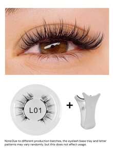 1 Pair Magnetic Eyeliner & Eyelashes Set, Easy To Use Without Glue, Reusable False Lashes Tool Suitable For Travel, Business Trip, Date, Hotel - Nhiều màu - Xem 14