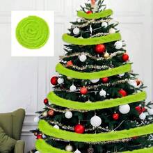 3/1 pieza(s) Verde/Blanco/Rosa/Rojo Guirnalda de piel artificial de 200cm/2m, decoración navideña, decoración de hogar de piel sintética, decoraciones navideñas, adecuado para decorar el árbol de Navidad, decoración del hogar, manualidades decorativas