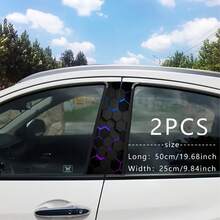 2片装太空主题自粘长方形贴纸，适用于前立柱、塑料、玻璃、金属、陶瓷等材质 - 一次性使用，防刮擦汽车配件 - 均碼 - 查看 5