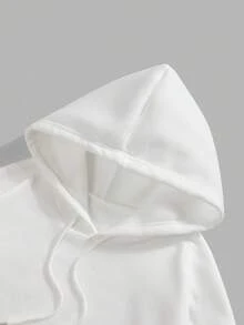 Sudadera con Capucha de Arte Popular Mexicano para Mujer - Estampado en Español y de Nuestra Señora de Guadalupe, Cómoda Sudadera con Capucha y Cordón para Otoño/Primavera, Ropa Cultural Lavable a Máquina - Blanco - Ver 4