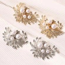 2 pezzi Decorazioni stile fatato per tacchi alti per mocassini/Mary Jane/scarpe da sposa, accessori fai-da-te per feste, occasioni formali e uso quotidiano, brillanti e accattivanti - Multicolore - Visualizzare 6