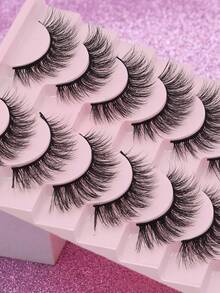 10 pares de pestañas postizas de visón 3D naturales, esponjosas, suaves y gruesas, con rizado. Pestañas postizas largas y voluminosas, multicapas y dispersas, para uso diario, fiestas, bodas y noches de fiesta. Cómodas de llevar, con puntas abiertas que alargan y dan un aspecto natural y realista, de larga duración.