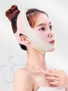 面部提拉紧致睡眠塑形V字绷带，放松提拉，减少双下巴，瘦脸按摩器，男女通用 - 下巴塑形，可调节面罩，可重复使用，透气无缝V字形面罩，适合睡眠、运动和瑜伽，轻盈透气，佩戴无皱，Y2K哥特风旅行必备，方便携带，圣诞礼物，圣诞装饰，女士礼物 - 彩色 - 查看 4