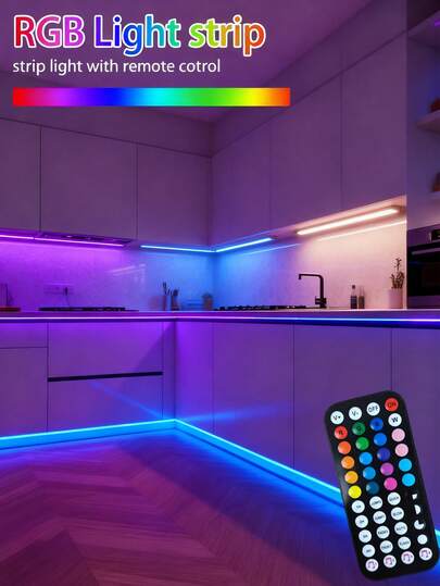 5V USB Ultra Long LED Strip Lights 1-20M Color Changing Light With 44 Button Remote Control, Suitable For TV Backlight, Bedroom, Living Room Decor, Kitchen, Party Decorations Birthday,RGB Color Changing Lights, Dimmable Brightness & Flashing Modes, Single-Color White, For, Party, Christmas, RGB PC Gaming Setup, RGB Fan