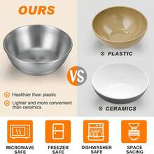 طبق صلصة من الفولاذ المقاوم للصدأ، طبق فردي صغير للحصة الواحدة، طبق دائري لتتبيلة التوابل، طبق معدني صغير لتحضير التوابل والصلصات والصويا - فضي - مشاهدة 9