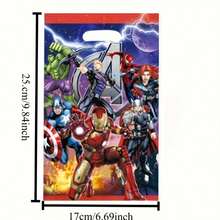 10pcs/Set Marvel Avengers Themed Birthday Party Candy Bag Handheld Gift Bag, Suitable As A Small Party Gift - Multicolor - View 5