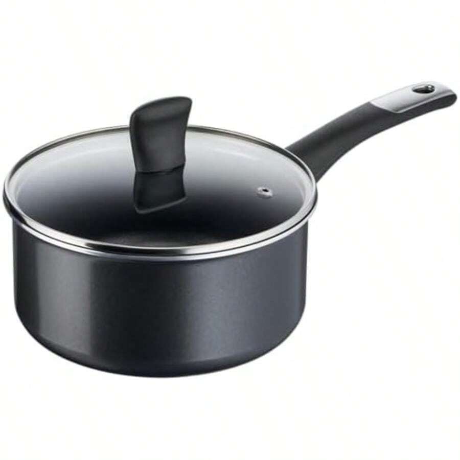 T-fal 14 cm Hard Titanium Plus con antiadherente y termo señ, C3823883(Cazo) - Multicolor - Ver 1