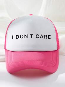 1pc Unisex Outdoor Casual Fashion Breathable Adjustable Size Sun-Shading Trending Slogan Printed Sponge Mesh Baseball Cap, Trucker Hat, Dad Hat, Suitable For Daily Matching, Versatile - A - View 15