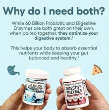 Physician's Choice Hack Your Tummy Bundle: DigestiveEnzymes & 60 Billion Probiotic-Digestion, Lmmune &Bloating Support For Men & Women - 3 - 查看 9