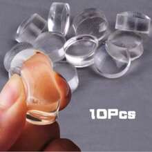 2/10Pcs Silicone Nail Art Stamper Replacement Heads 2.8cm Transfer Pattern Plate Nail Stamp Clear Stamping DIY Manicure Tools - Clear - View 1