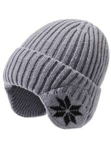 男女通用冬季保暖针织抓绒帽，防风保暖户外运动帽，纯色，适合寒冷天气；休闲、优雅、复古风格，适合旅行、工作、日常穿着、万圣节、冬季、秋季