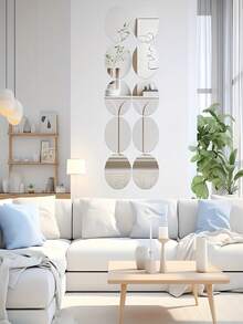 30个优雅圆形亚克力镜面托盘 - 30/20/10/5厘米防碎装饰托盘，边缘光滑，适用于婚礼、生日、派对（非食品接触）、拍照道具 - 可用作餐桌摆件、浴室装饰、镜面装饰、婚礼装饰，经典风格 - 彩色 - 查看 7