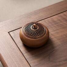 1pc South American Walnut Wood Incense Burner - Indoor Aromatherapy Set, Includes Sandalwood, Suitable For Tea Ceremony Decor, Birthday/Graduation Gift - Multicolor - View 10