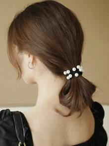 20/10/5/3/1 Piezas Lazos para el cabello decorados con perlas falsas, Sujetadores de coleta elegantes, Suaves y no dañinos para el cabello, Adecuados para recoger el cabello, Coletas, Uso diario, Fiestas casuales, Trabajo, Deportes, Escuela, Citas, Vacaciones - Gran regalo para mamás, amigos, parejas, compañeros de clase, Ligas para el cabello, Bandas de goma para el cabello, Scrunchies, Cuerda para el cabello - Multicolor - Ver 2