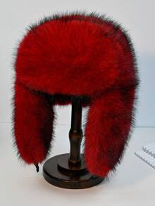 1 pieza Gorro de invierno con orejeras grueso y esponjoso, gorra con orejeras cálida para exteriores - Multicolor - Ver 9