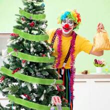 3/1 pieza(s) Verde/Blanco/Rosa/Rojo Guirnalda de piel artificial de 200cm/2m, decoración navideña, decoración de hogar de piel sintética, decoraciones navideñas, adecuado para decorar el árbol de Navidad, decoración del hogar, manualidades decorativas