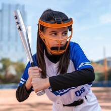 Baseball And Softball Facial Protection - Vibrant Orange - View 6