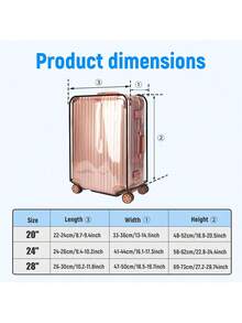 1个透明行李罩，防水防尘旅行行李保护套，加厚PVC防刮行李罩 - 無色 - 查看 4