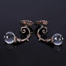 EstiloFTVOGUE 2X Ganchos De RetencióN De Cortina De Cristal De Metal 4 Colores Soporte Para Colgar Cortinas De Ventana De Pared (Bronce)VersióN Mejorada - Bronce Púrpura - Ver 8