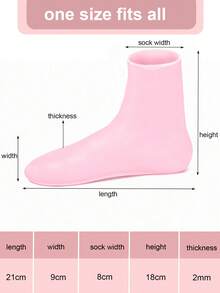 1/2/3/5双装防水沙滩/游泳袜，软底，弹性，保湿，防裂，硅胶材质，男女通用休闲款，纯色圣诞礼物