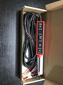 Super Caneta Injeçao Sinal  Negativo Led Teste Polaridade - Preto - Visão 4