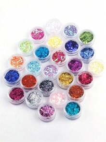 3/50pcs - Empty Diamond Powder Jewelry Storage Box, Eyeshadow Lipstick Refillable Bottle, Small Round Cosmetic Container, Travel Portable Box, Makeup Packaging Jars, Mini Round Tins With Lids, Cosmetic Boxes, Glitter Powder Packaging Bottles - White - View 4