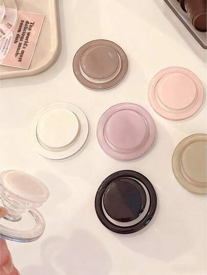 Minimalist Solid Color Magnetic Phone Holder, Candy Color, Extendable, Elegant Design, Compatible Compatible With IPhone, Android Phone, Gift For Birthday, Family, Friends Gifts Birthday Push-Pull Phone Grip Phone Accessories