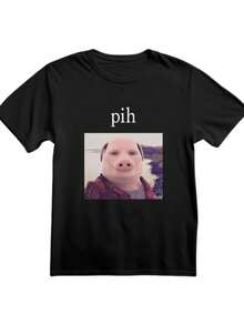 John Pork T-Shirt, Pih T-Shirt, Meme T-Shirt, Funny T-Shirt, T-Shirt - 黑色 - 查看 1