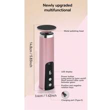 Limador eléctrico 2 en 1 para pies, máquina de pedicura, removedor de piel muerta y callosidades, pulidora de uñas, recargable, herramienta de cuidado de pies 1200mAh