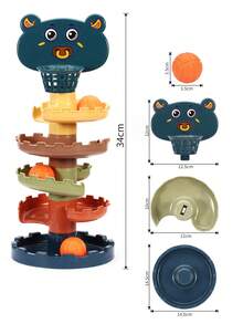 男孩游戏 - 儿童游戏 - 旋转轨道 - 趣味滚球滑梯塔轨道 - 儿童玩具 - 儿童生日礼物 - 复活节礼物 - 完美礼物 - 附赠小礼物 - 儿童派对礼物 - 女孩游戏玩具 - 送给孩子的完美礼物 - 生日派对礼物 - 新年礼物 - 儿童户外玩耍 - 沙特国庆日赠品 - 儿童派对礼物 - 女孩游戏玩具 - 生日派对礼物 [颜色随机]