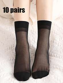 1/5/10/20 pares de medias de seda para mujeres en verano, calcetines cortos ultrafinos, anti-enganches, resistentes al desgaste, dispensables, antideslizantes, invisibles, calcetines transparentes de color carne