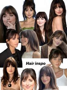 French Layered Bangs Wig, Women's Hairline Wig, Seamless French Bangs Wig, Suitable For Daily Wear, Easy To Wear, Seamless Hair Piece, Multi-Functional Hair Accessory, French Bangs, Natural Looking Wig - Multicolor - View 9