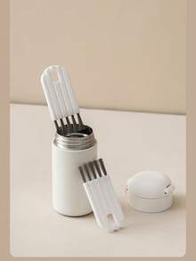 2pcs Multi-Purpose Cleaning Brush Set, Suitable For Scrubbing Dust, Stains, Keyboards, Crevices, Cups, And Other Kitchen Utensils. Lightweight And Easy To Use.