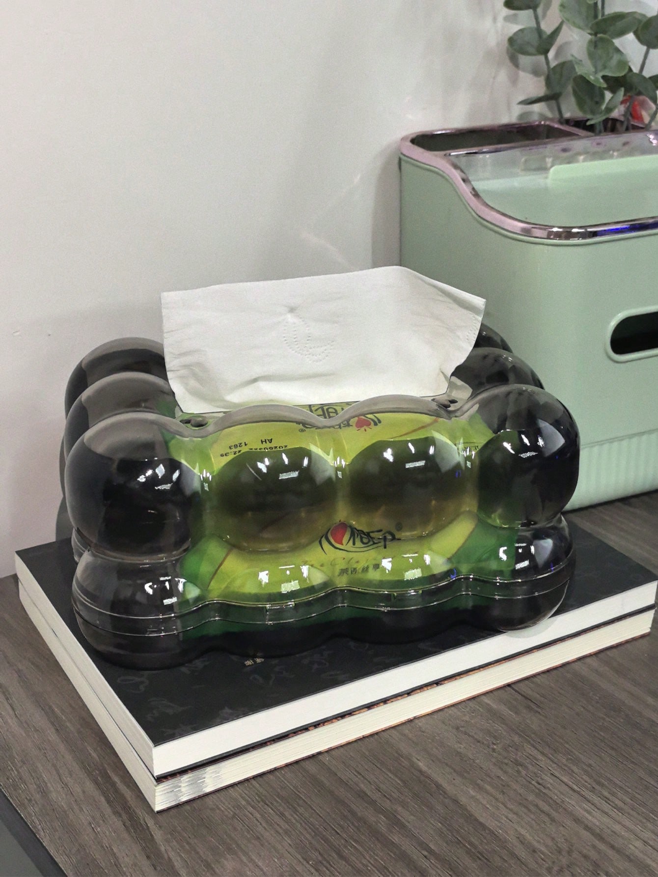 1 علبة مناديل بلاستيكية، علبة مناديل ذات موحد اللو...