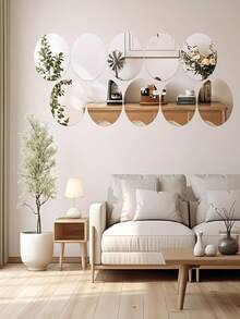 30个优雅圆形亚克力镜面托盘 - 30/20/10/5厘米防碎装饰托盘，边缘光滑，适用于婚礼、生日、派对（非食品接触）、拍照道具 - 可用作餐桌摆件、浴室装饰、镜面装饰、婚礼装饰，经典风格 - 彩色 - 查看 6