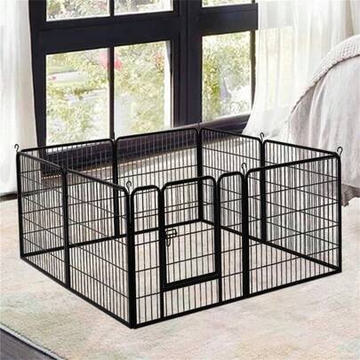 Extra Large Heavy Duty 8 Piece Puppy Dog Run Enclosure Welping Pen Playpen Dog Playpen For Indoor, Yard, RV Camping 8 Panels For Medium And Large Dogs 60cm*80cm