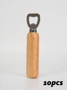 Customize 1/5/10/30/50pcs Wooden Bottle Opener Wooden Handle Opener, Creative Beer Can Openerm Household Stainless Steel Bottle Opener Gifts For Friends, Classmates, Colleagues, Siblings, Teachers, Couples, Parents, Wedding Souvenirs, Essential For Families, Restaurant Advertisements, Bar Advertisements, Etc