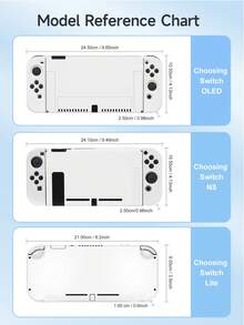 1个粉色图案保护壳，适用于Switch2/Switch NS/Switch OLED/Switch Lite，兼容Switch游戏机的配件，保护您的游戏设备，送给Switch玩家的最佳礼物 - 彩色 - 查看 11