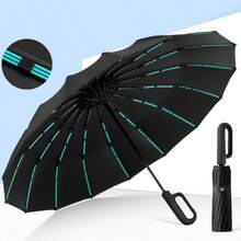 1把带伞带的自动伞，特大号，防风，适合商务用途，防晒