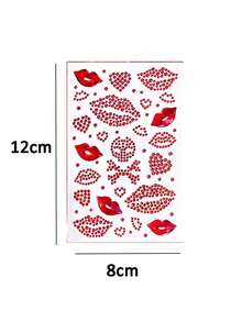 1 cái/2 cái Miếng dán đính đá lấp lánh hình môi/trái tim dành cho Ngày Valentine này sẽ làm nổi bật khuôn mặt hoặc cơ thể - tự dính, dễ dán (bóc và dán) và có thể tái sử dụng. Có sẵn màu hồng/đỏ lãng mạn (phù hợp với không khí Ngày Valentine), rất lý tưởng cho những buổi hẹn hò, tiệc tùng hoặc chụp ảnh. - Nhiều màu - Xem 7