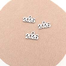 48个/98个2026数字吊坠，尺寸0.9*1.4厘米，合金数字吊坠标签2026，用途广泛，适合珠宝制作 - A5660 - 查看 6