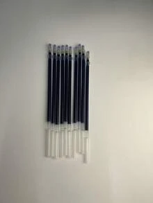 防丢失学校书写圆珠笔，可更换笔芯，稳定的桌面笔架，0.5 毫米链条台笔，适用于办公室/银行/接待柜台、学校和家庭办公用品返校 - 彩色 - 查看 12