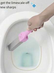 4/3/2/1 pezzo Pietra pomice per la pulizia del water con manico, rimuovitore di macchie potente, rimuove macchie, acqua dura, lavandino della cucina, griglia, vasche da bagno, ruggine per cucina, bagno, soggiorno, sala da pranzo - rosa - Visualizzare 1