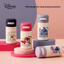 Disney 儿童保温水瓶，316不锈钢迷你吸管杯，口袋杯，学生便携式保温吸管杯 - 彩色 - 查看 3