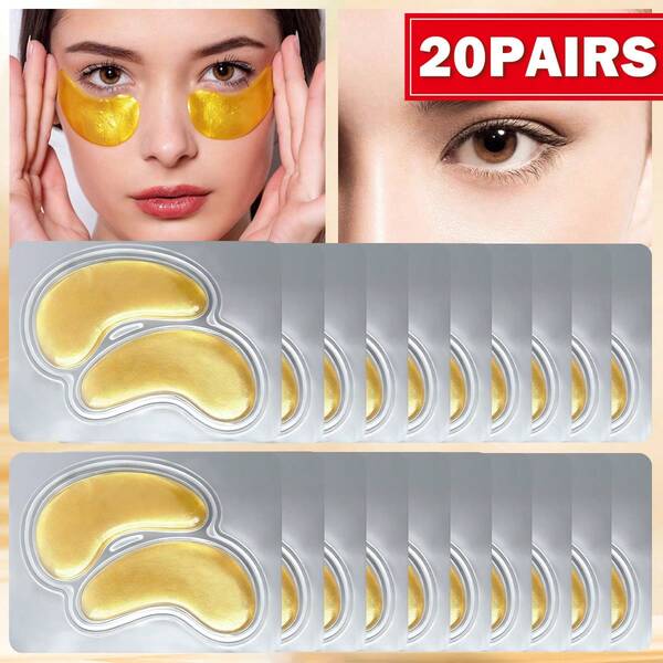 Gold Under Eye Patches , Golden Eye Mask With Collagen & Hyaluronic Acid, Firming & Hydrating Under-Eye Treatment Pads For Dark Circles, Puffiness & Fine Lines, Cooling Revitalizing Eye Care, Anti-Aging Moisturizing Eye Patches For Men & Women – Daily Skincare Use