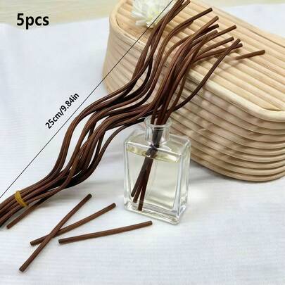5支装天然/黑色/咖啡色藤条香薰棒，香薰藤条，无焰香薰藤条，天然木质香薰藤条，家居装饰及空气清新剂，家居用品 | 简约装饰 | 光滑质地，香薰扩散器，室内香氛，除臭剂，香薰扩散器，现代装饰